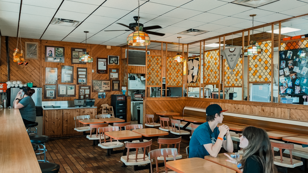 Classic looking restaurant interior.